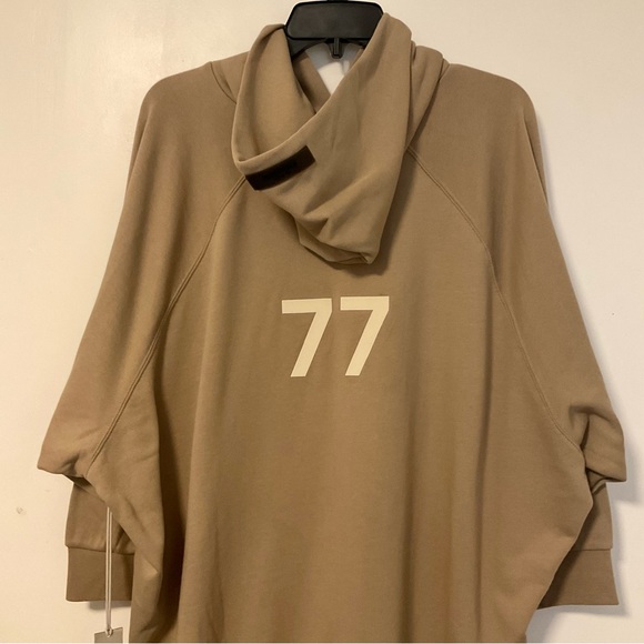 Fear of God Essentials 77 Women's 3/4 Sleeve Hoodie Oak Size XL - Picture 9 of 11